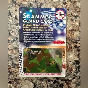 Scanner Guard - RFID Blocking Card - Credit Card Protectors! BNWT!